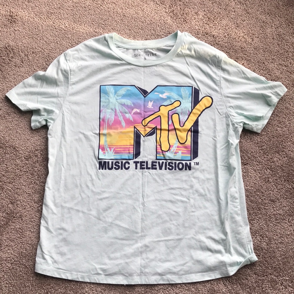 Mint green MTV t-shirt